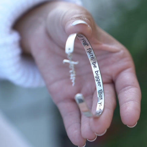 Sterling Silver Faith Bracelet