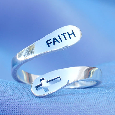 Sterling Silver Faith Ring