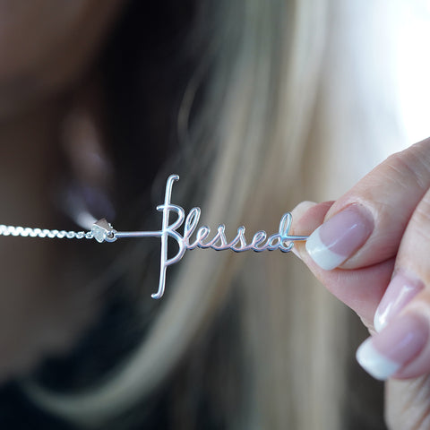 Sterling Silver Blessed Necklace